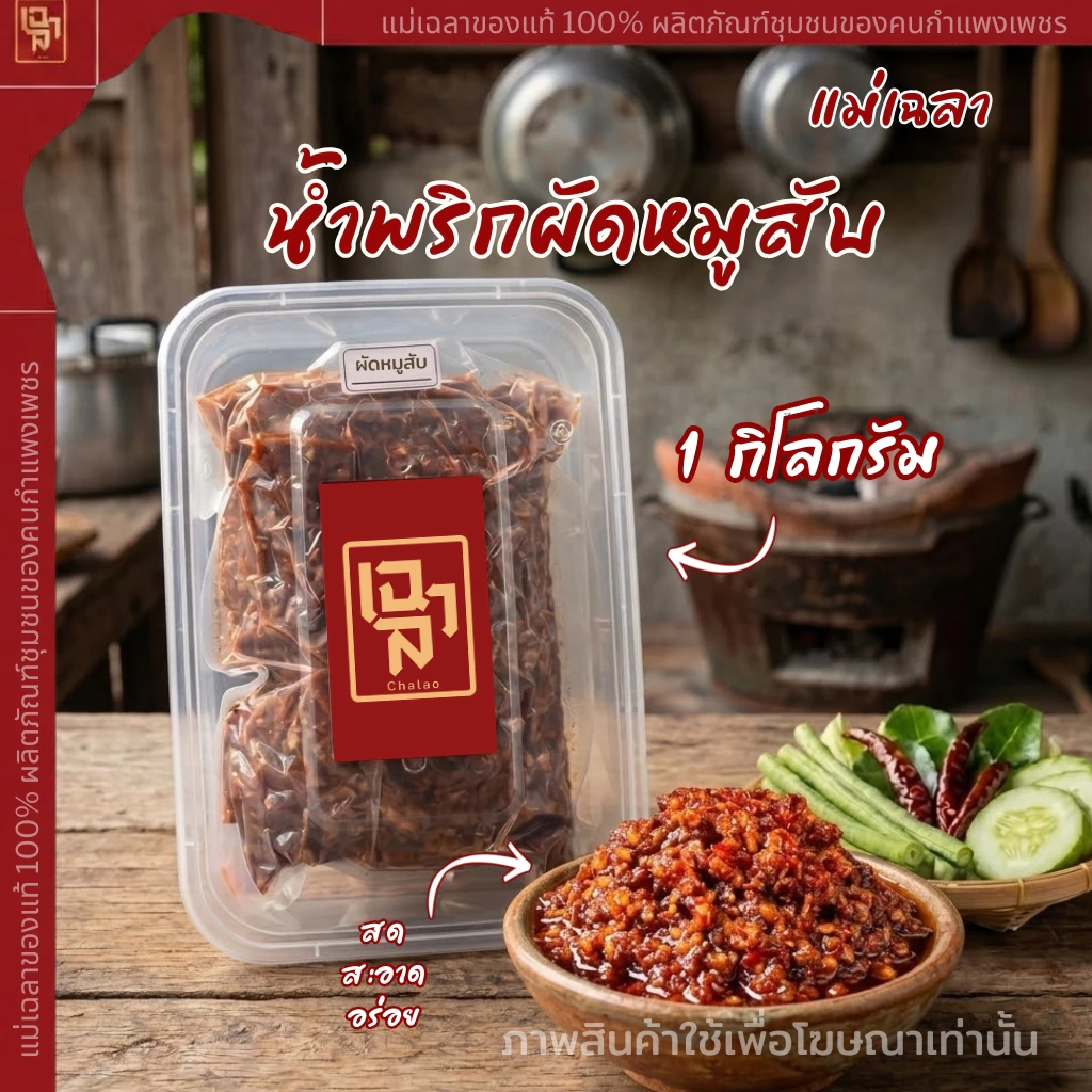 โปรโมชั่น น้ำพริกผัดหมูสับ 1 กิโล