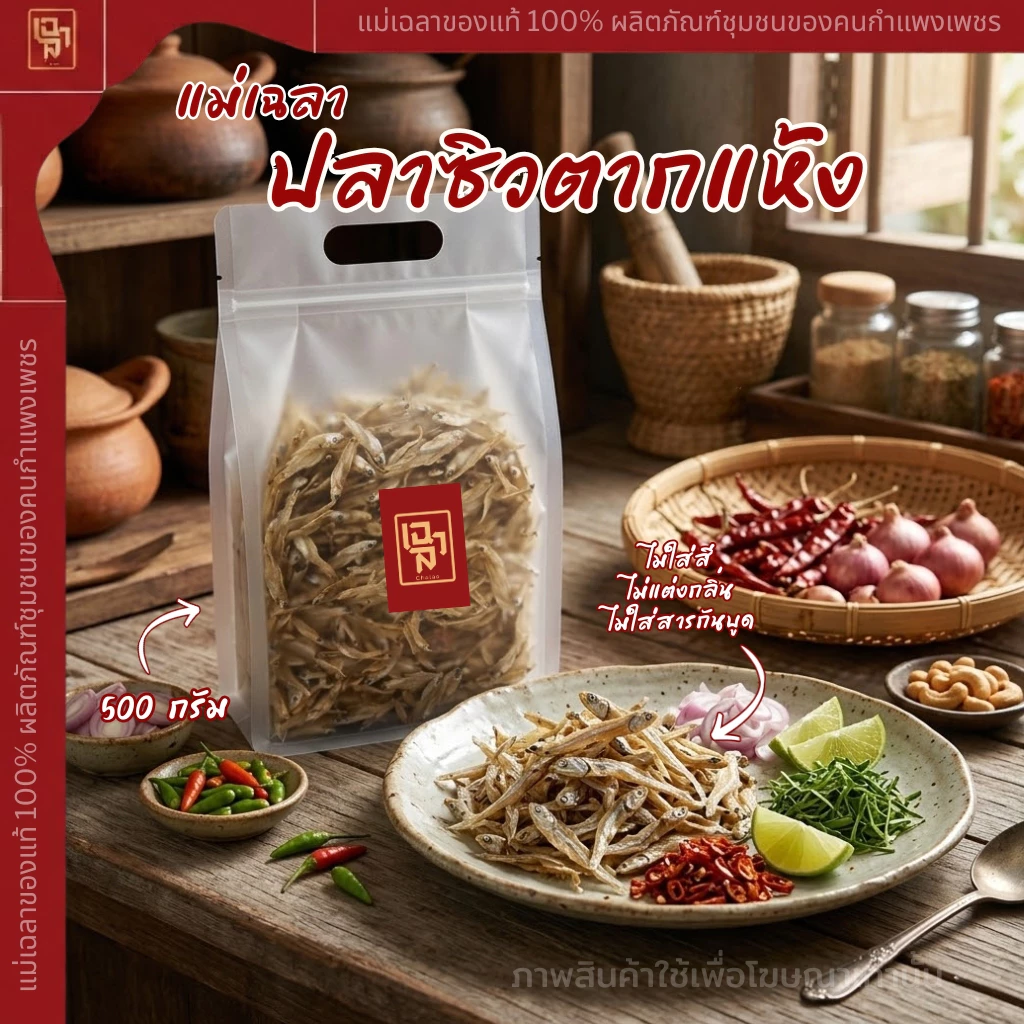 ปลาซิวแก้วตากแห้ง 500 กรัม